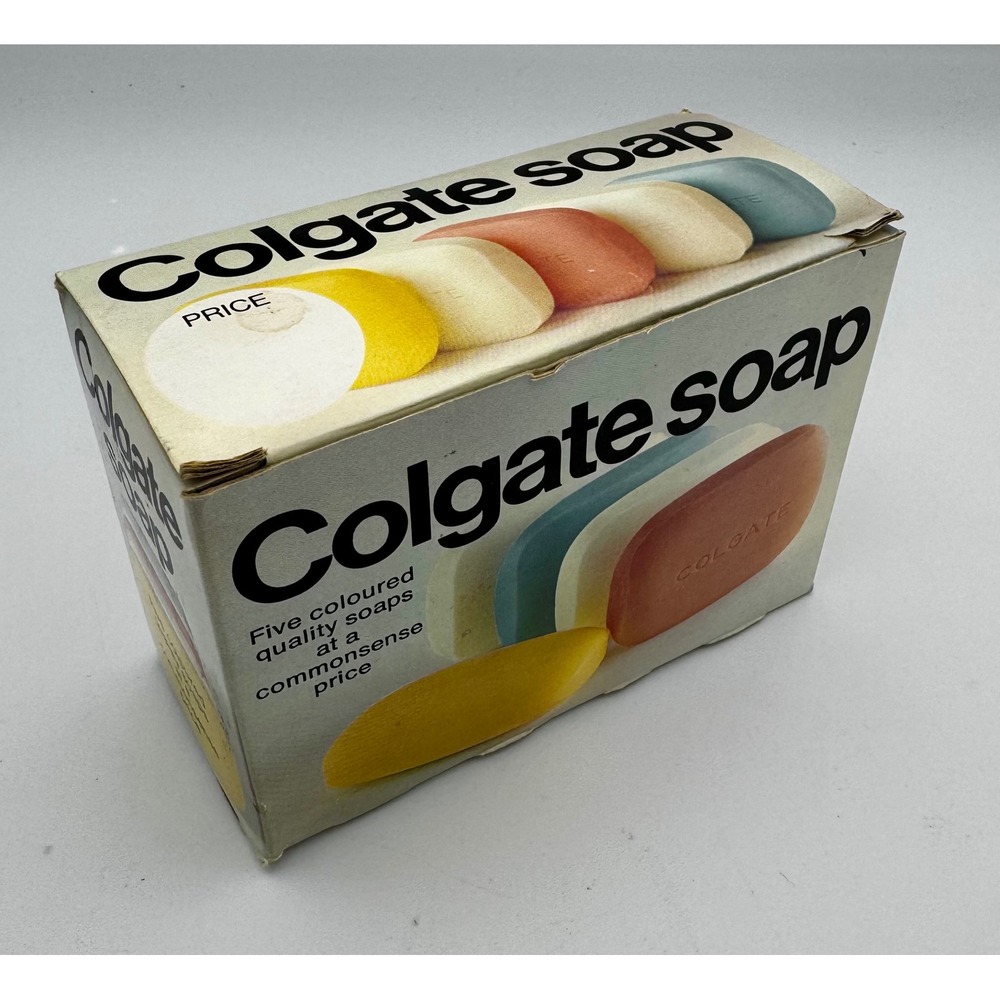 Rare Vintage Colgate Soap Multi-Pack Box - 5-Bar Colored Variety